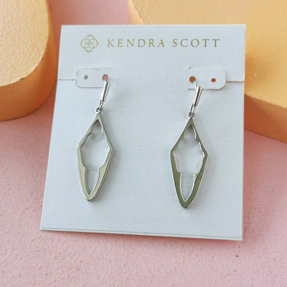 Kendra Scott - Elongated Abbie Silver Open Frame Earrings